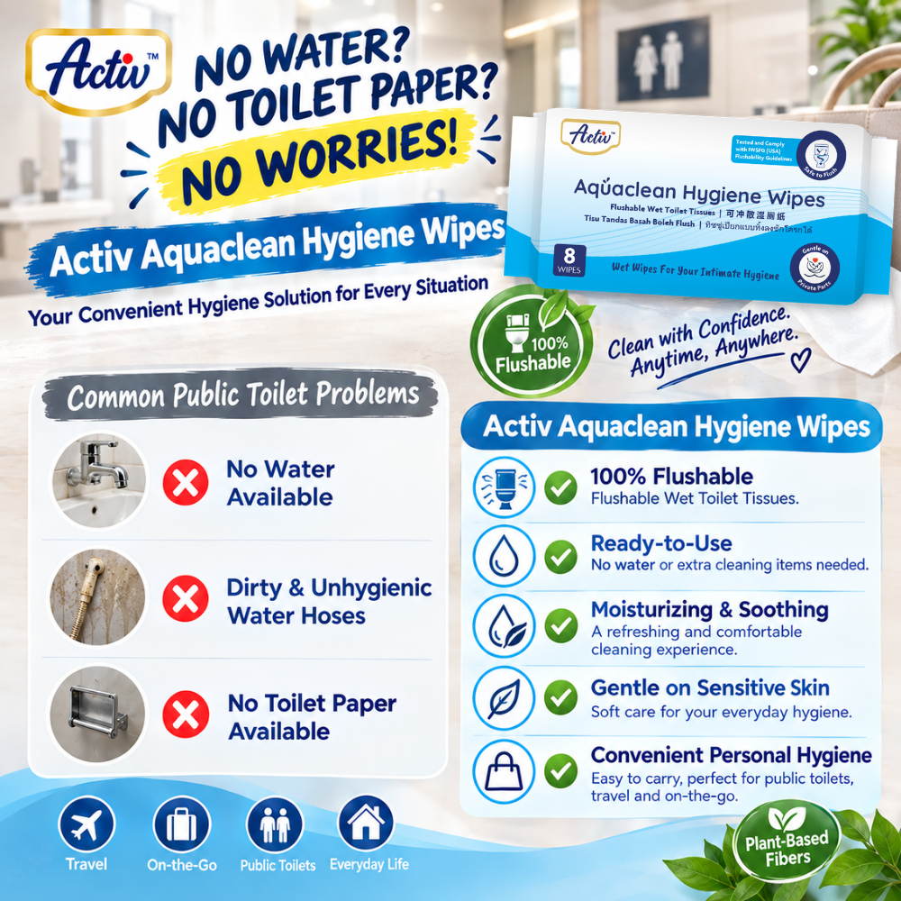 ACTIV AQUANCLEAN HYGIENE WIPES (4)